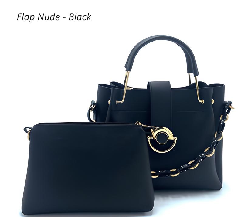  Flap Nude Women’s Handbag – Black